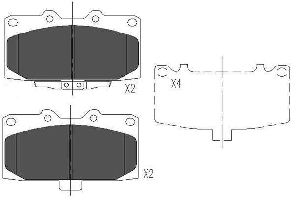 KAVO PARTS Комплект тормозных колодок, дисковый тормоз KBP-8003